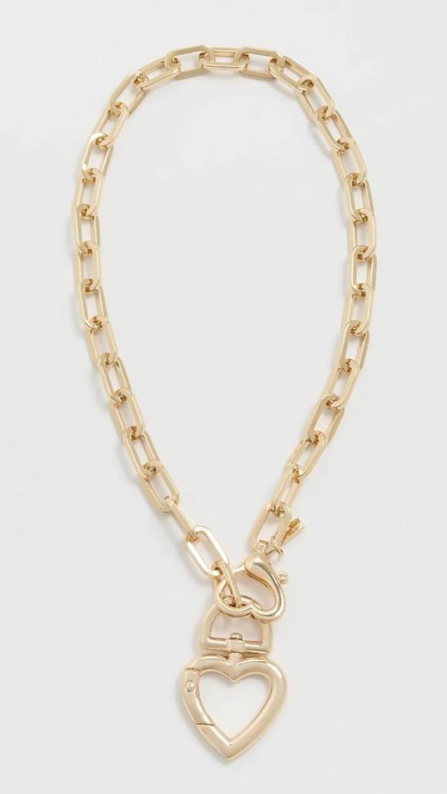 Kenneth Jay Lane Gold Heart Pendant Necklace for Women - Elegant Jewelry Gift