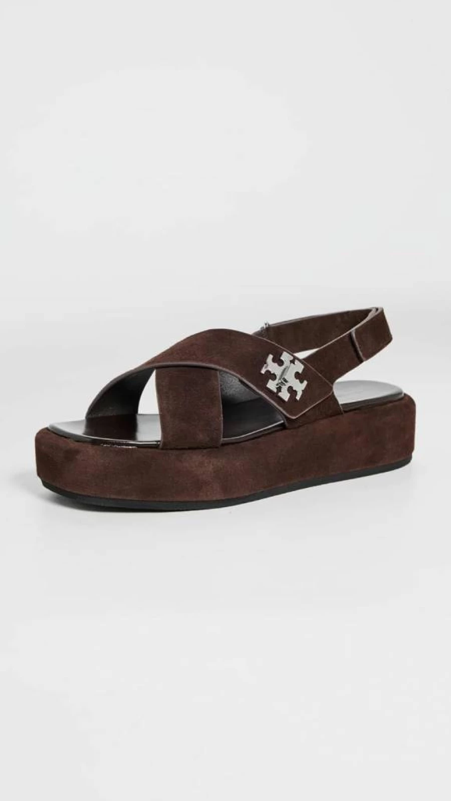 Tory Burch Women's T-Lock Platform Sandals 40mm – Luxury Leather Slide Sandals with Gold Logo Medallion