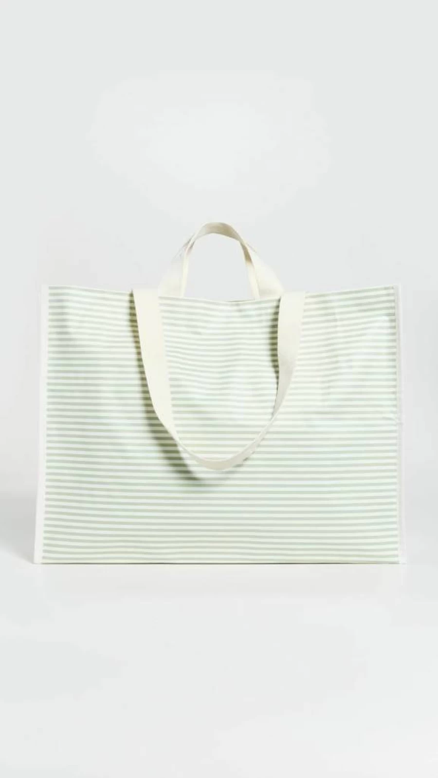 Sunnylife Women's Striped Sage Beach Tote Bag - Lightweight Waterproof Carryall for Pool, Travel & Shopping