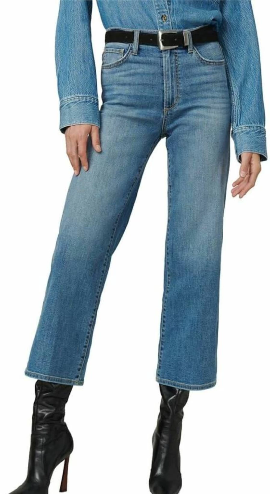 Joe's Jeans Women's The Blake High Rise Wide Leg Crop Jeans