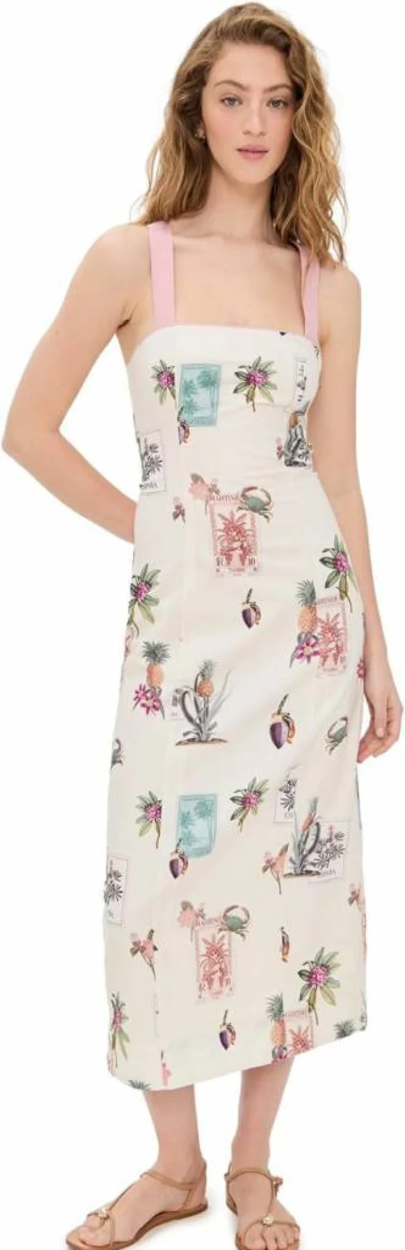 Kivari Women's Lyra Tie Back Midi Dress - Elegant Summer Flowy Boho Chic Casual Outfit