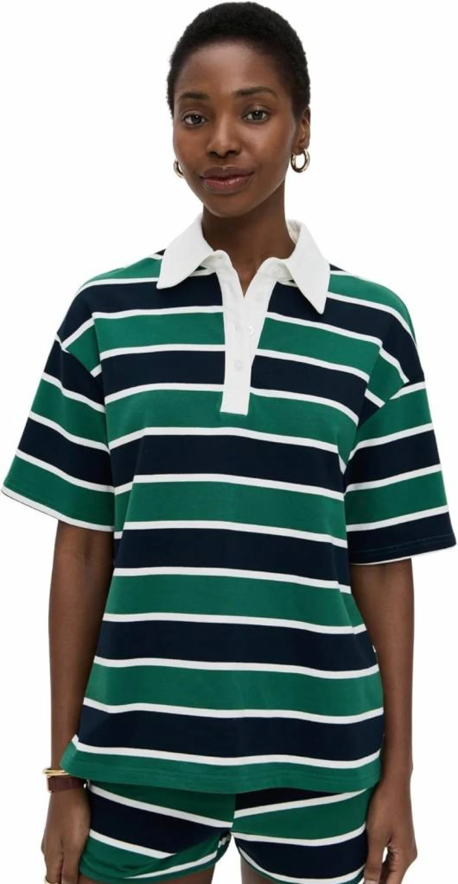 Bailey Rose Women's Striped Casual Sweatshirt - Comfortable Pullover Top for Everyday Wear