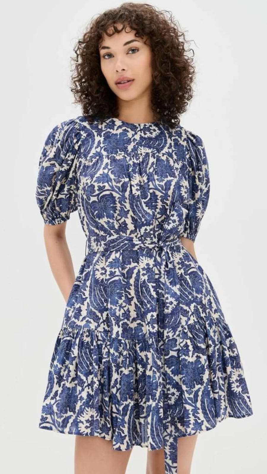 Ulla Johnson Rosalie Floral Mini Dress for Women - Short Sleeve Summer Dress