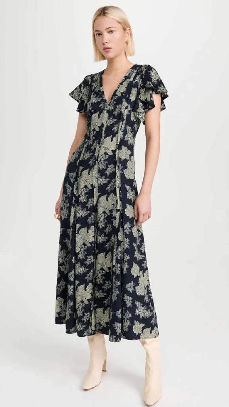 Ulla Johnson Evette Floral Print Maxi Dress for Women - Boho Chic Summer Dress