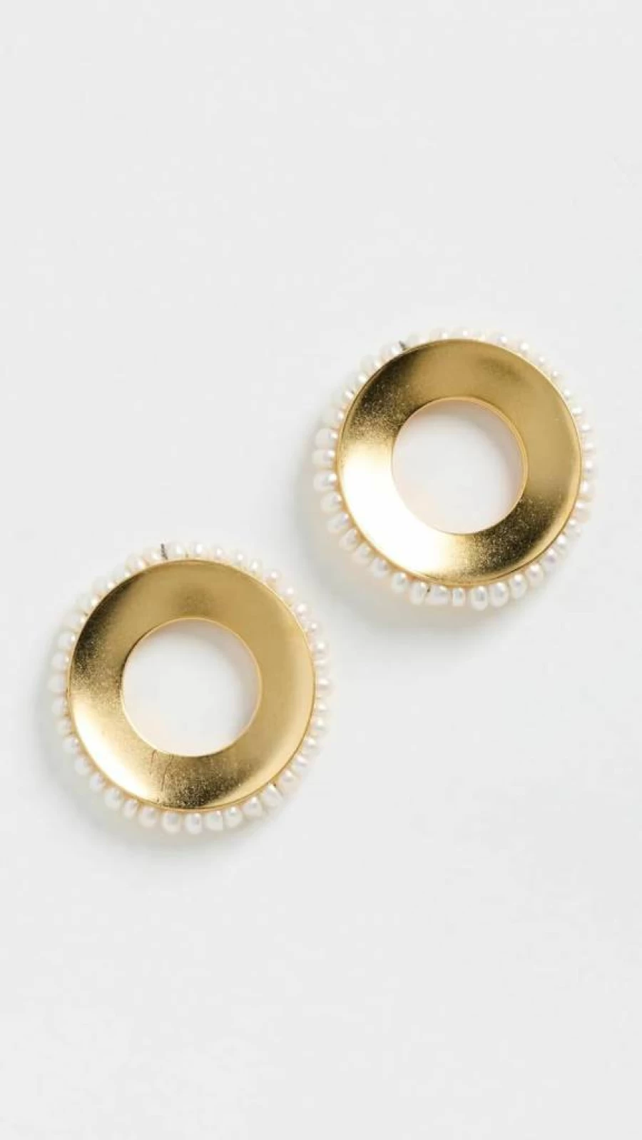 Brinker & Eliza Annabelle Women's Stud Earrings - Sterling Silver Elegant Hoop Earrings for Everyday Wear
