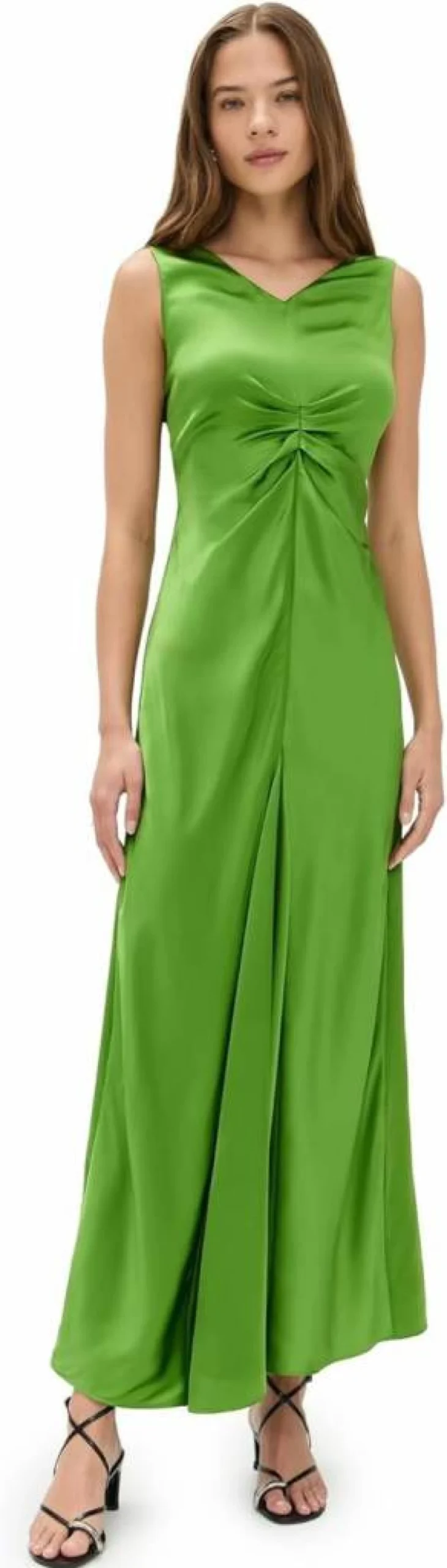 Lee Mathews Women's Stella Silk Satin Ruched Dress - Elegant Sleeveless Evening Gown for Special Occasions