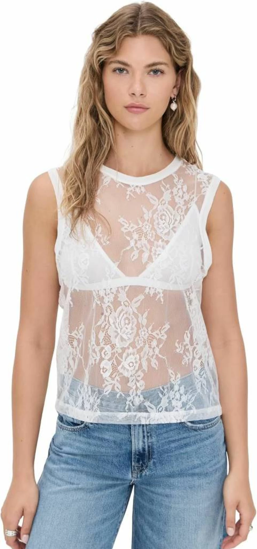 L'AGENCE Women's Brax Lace Muscle Tank Top