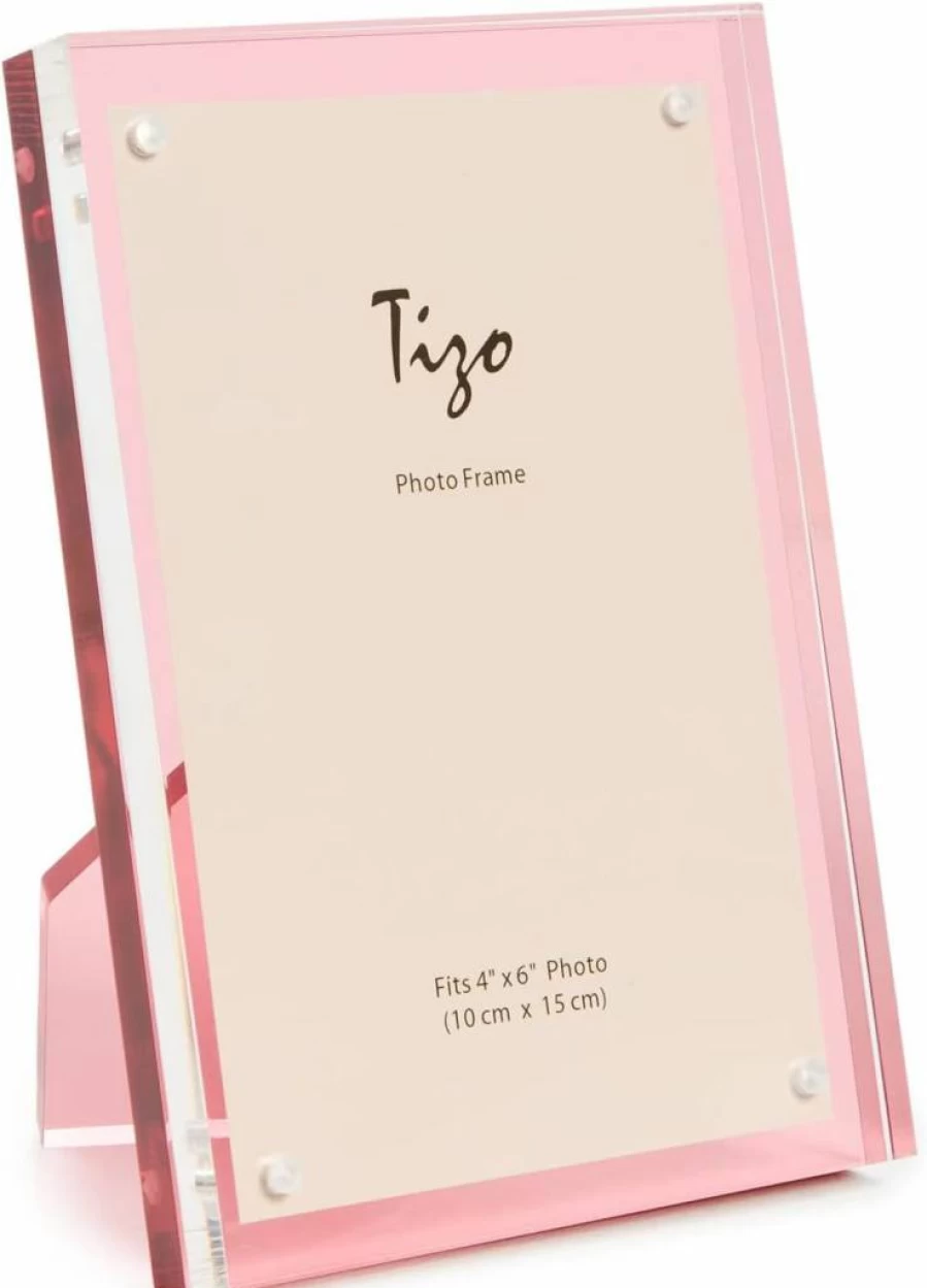 Tizo Design Women's 4x6 Lucite Photo Frame - Elegant Clear Acrylic Display for Pictures
