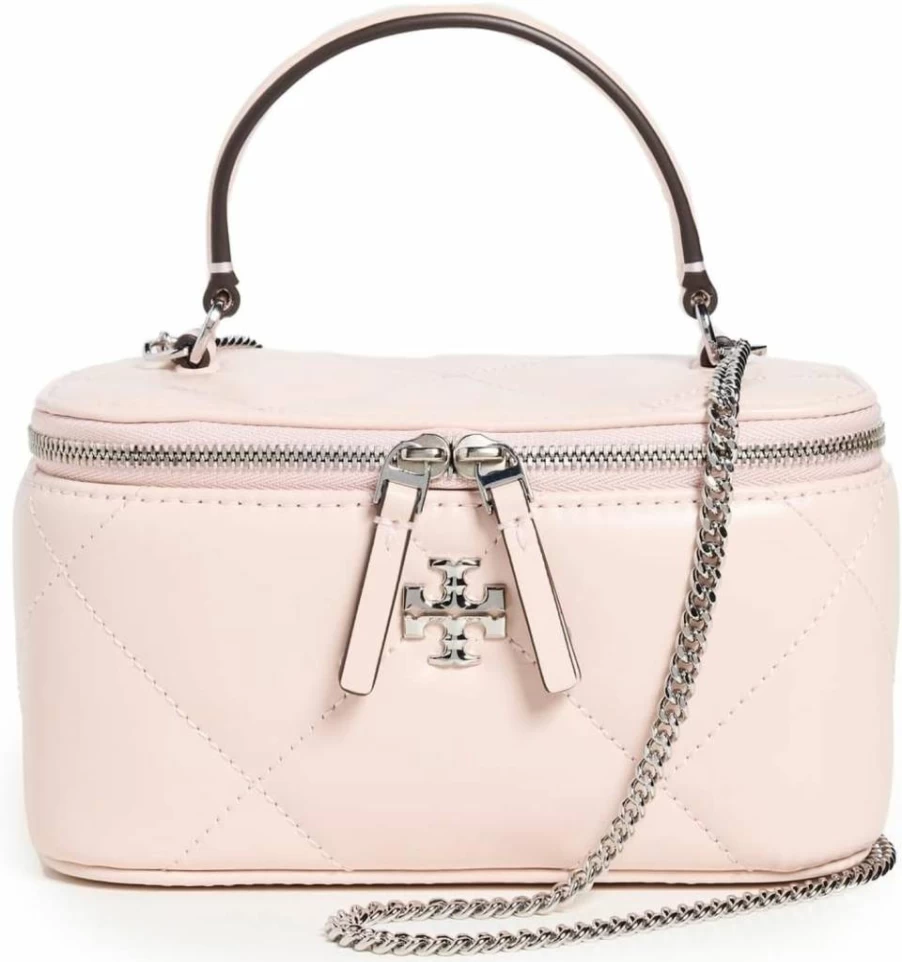 Tory Burch Kira Diamond Quilted Vanity Case for Women - Luxury Crossbody Bag with Studded Details