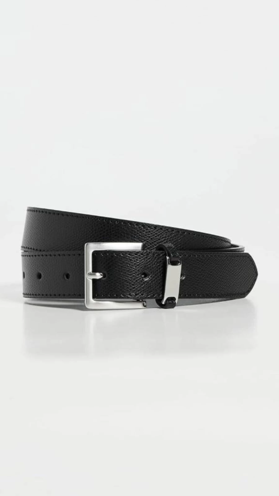 FRAME Women's Square Buckle Leather Belt - Stylish Adjustable Waist Accessory