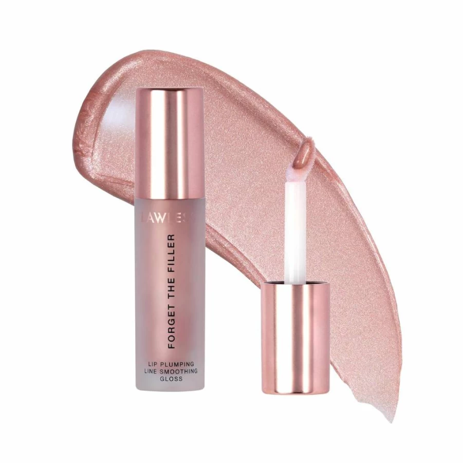 LAWLESS Rosy Outlook Lip Plumping Gloss - Hydrating, Volumizing Lip Gloss for Women, Pink Tint, 0.11 Fl Oz