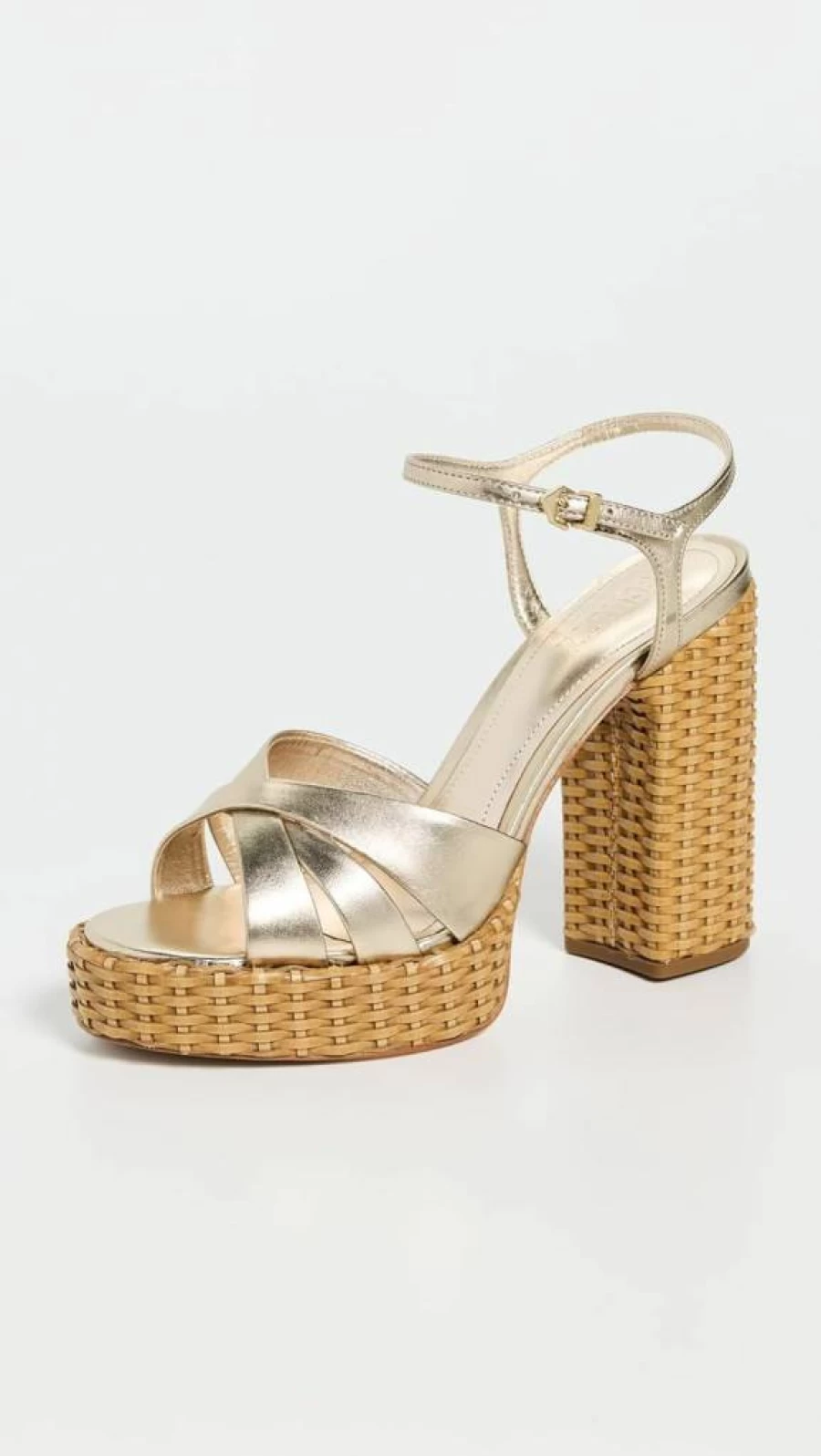 SCHUTZ Keefa Women's Straw Sandals | Summer Beach Slide Sandals