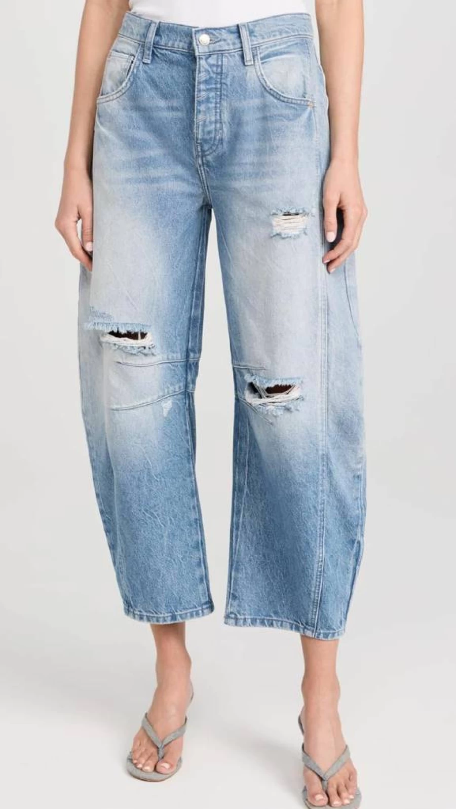 Free Women's Good Luck Barrel Jeans by Free People - Mid-Rise Denim Pants