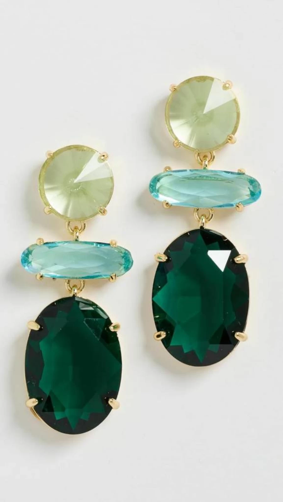 Kenneth Jay Lane Women's Dangle Drop Post Earrings - Elegant Gold-Tone Hoop Earrings for Women
