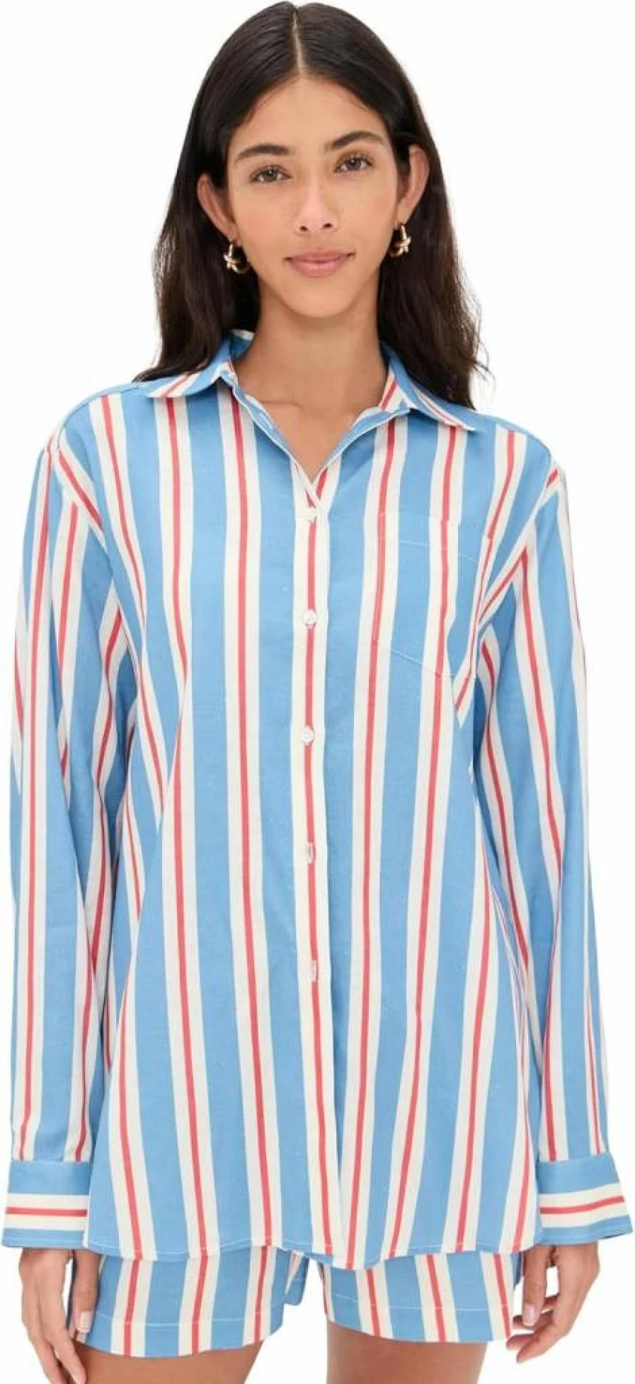 Solid & Striped Women's Avril Button-Down Shirt: Classic Striped & Solid Styles