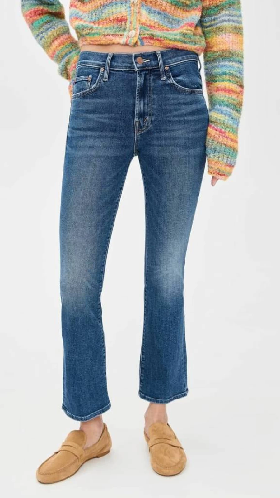 MOTHER Women's Petite Lil Insider High-Rise Ankle Jeans for Women