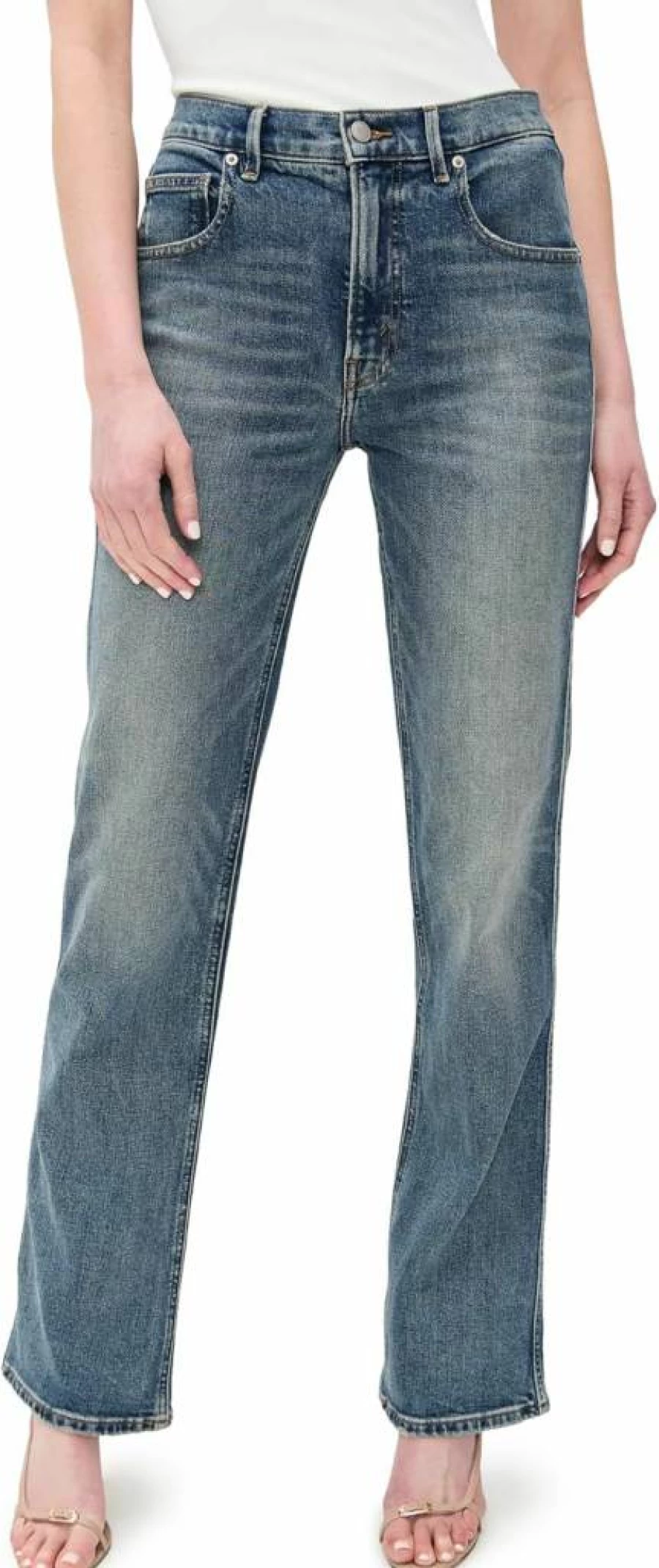 Good American Women's Bootcut Jeans - Classic Fit Denim Pants