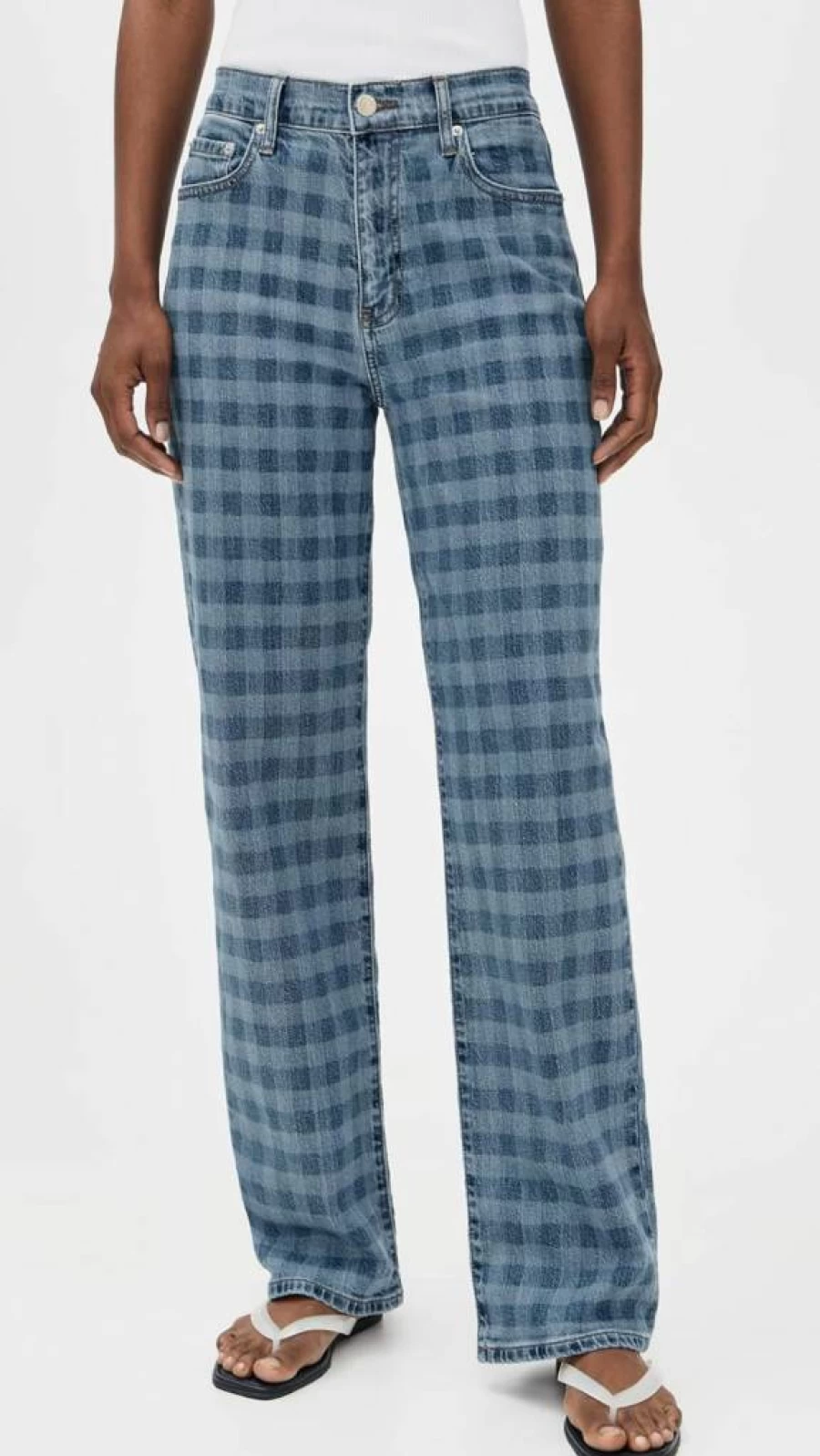 DAZE Women's High-Rise Vintage 1999 Straight Leg Jeans Classic Denim Pants