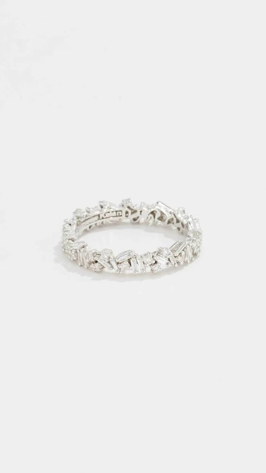 Suzanne Kalan 18K White Gold Fireworks Eternity Band Ring for Women