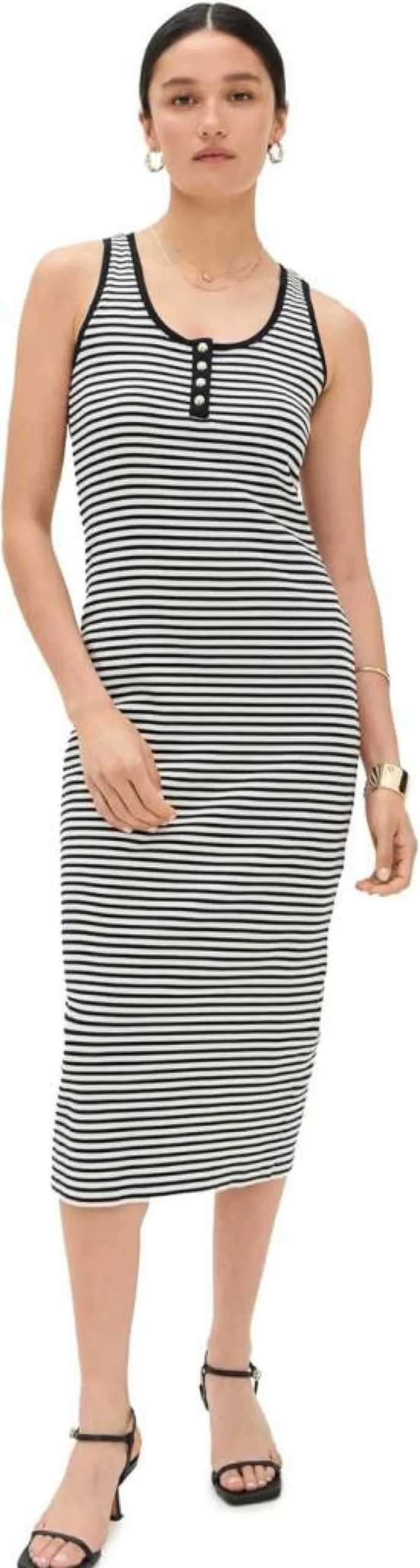 ANINE BING Alessia Tank Midi Dress for Women - Slim Fit Casual Summer Dress