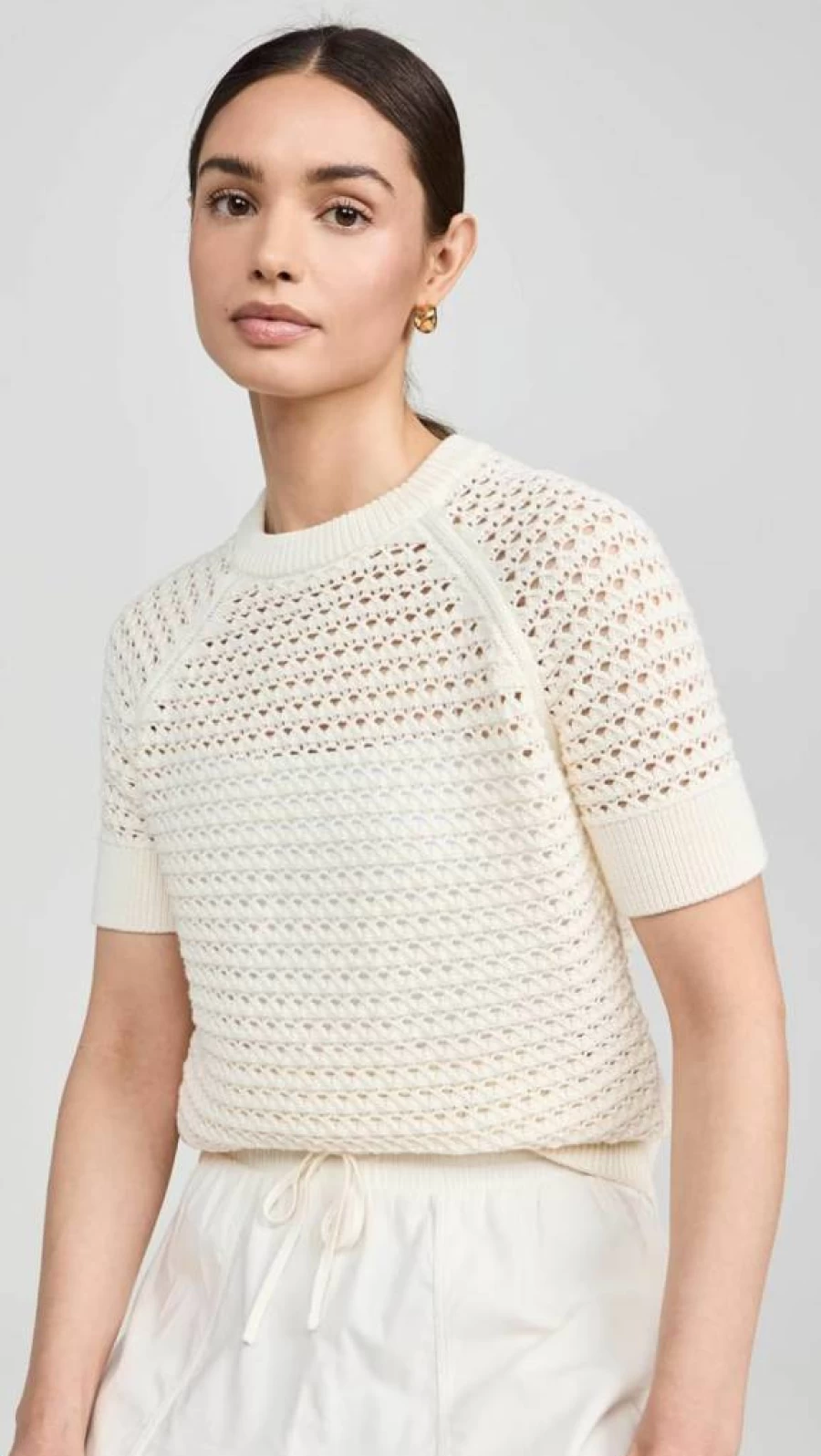 Varley Women's Alva Knit Tee - Soft Casual Short Sleeve T-Shirt for Women