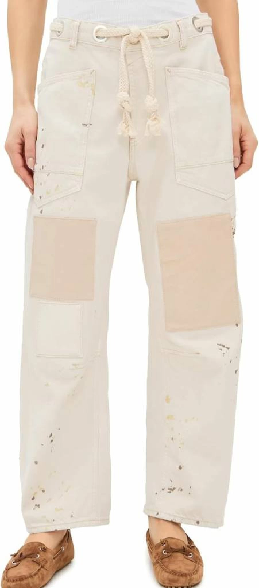 Free Women's Moxie Low-Rise Pull-On Barrel Jeans by Free People