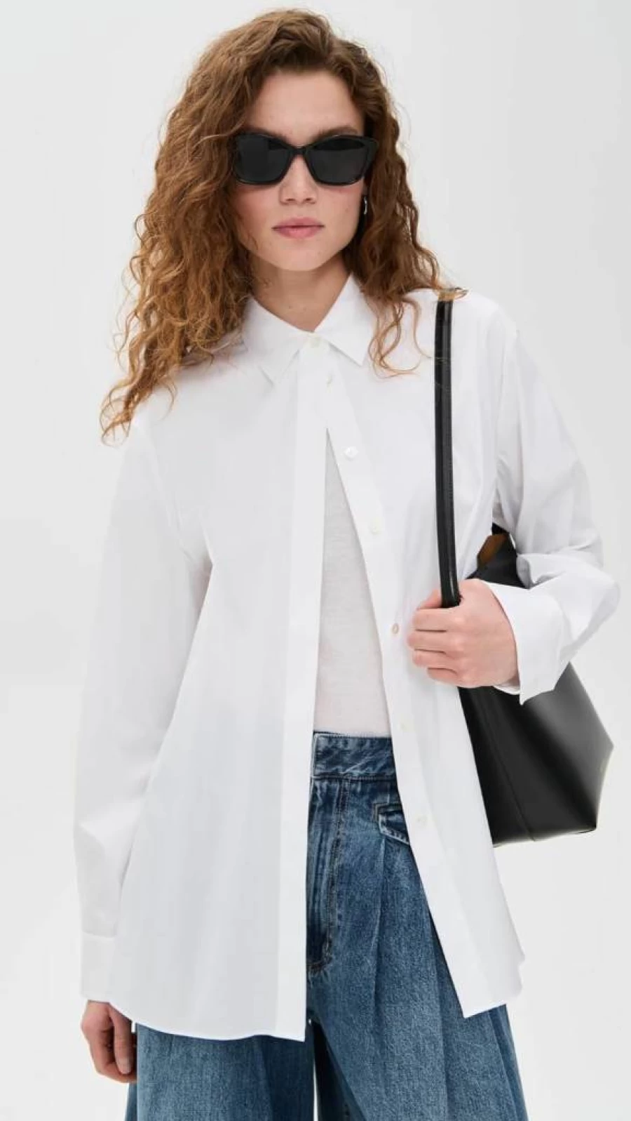 Theory Women's Classic Button-Down Shirt - Tailored Cotton Blouse for Professional Wardrobe