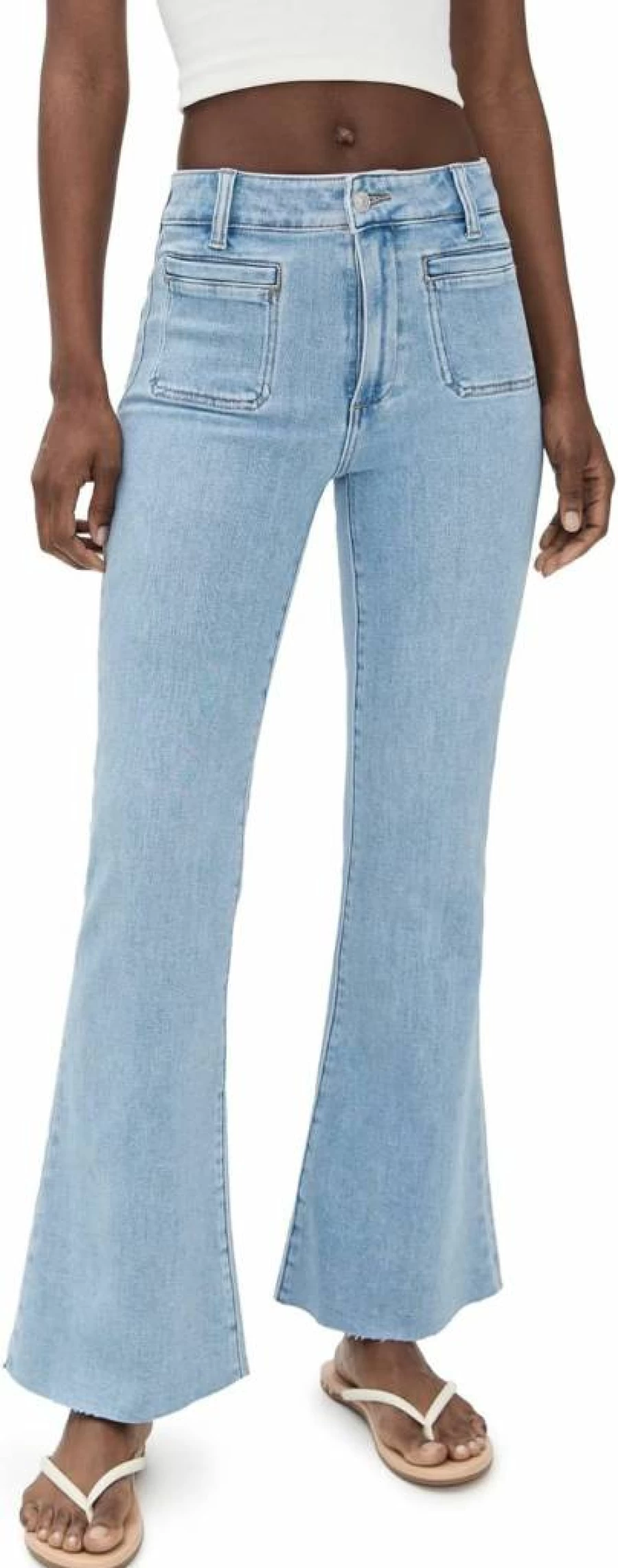 PAIGE Women's Marlow High-Rise Skimmer Jeans - Classic Blue Denim Slim Fit Stretch Ankle Skinny Jeans