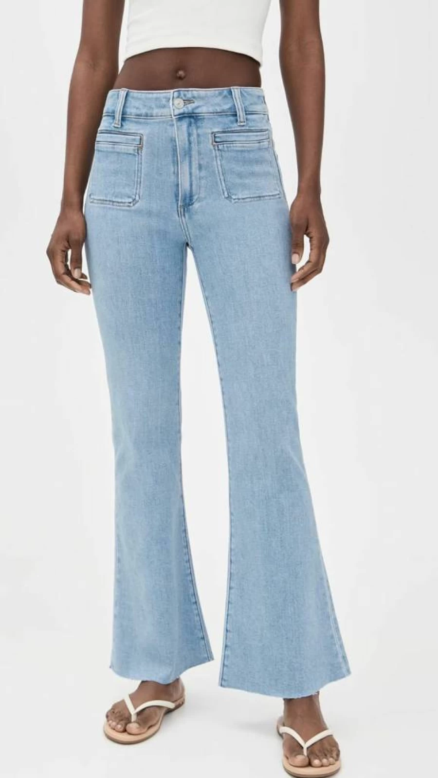 PAIGE Women's Marlow High-Rise Skimmer Jeans - Classic Blue Denim Slim Fit Stretch Ankle Skinny Jeans