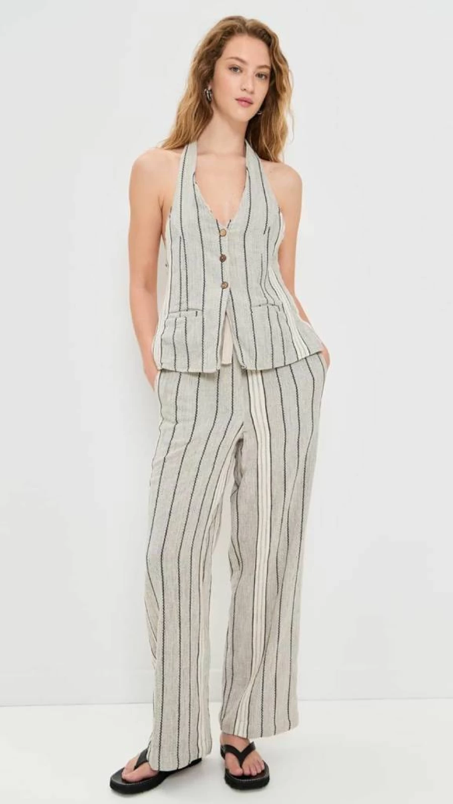 Free People Women's Parisian Striped Two Piece Set - Breezy Summer Outfit