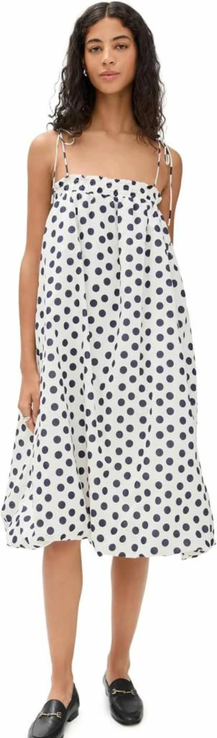Sea Women's Paulina Polka Dot Swim Cover Up Dress - Beachwear Bubble Short Sleeve Tunic
