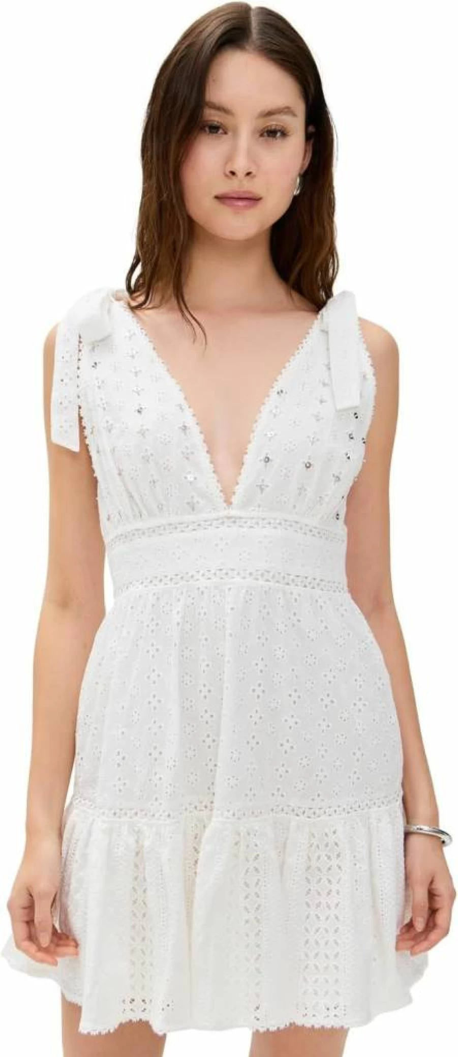 Poupette St Barth Women's Cara Mini Dress - Elegant Short Sleeve Party Dress for Summer