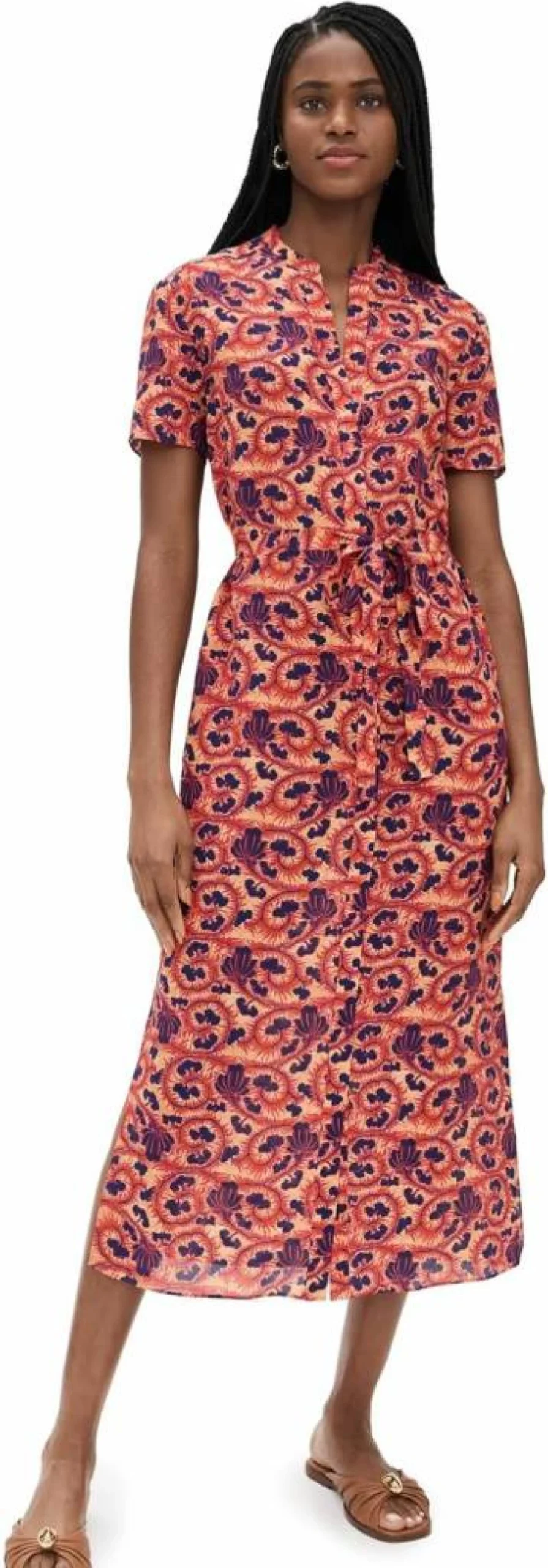 SALONI Women's Vicki Floral Print Silk Midi Dress - Elegant Party Gown
