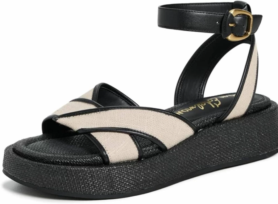 Sam Edelman Women's Nylie Sandal Comfortable Casual Strappy Leather Slide Sandals for Women