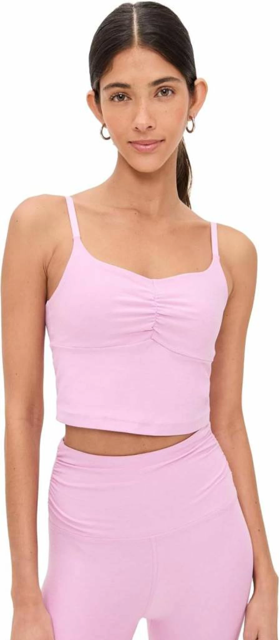 Beyond Yoga Spacedye Shirred Cropped Tank for Women - Raise The Barre Workout Top