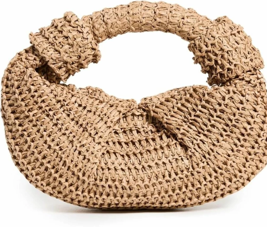 SIMON MILLER USA Women's Raffia Lopsy Bag - Handwoven Straw Tote for Summer Beach Accessories