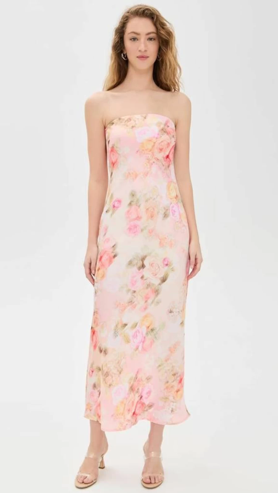 RESA Women's Anna Floral Midi Dress - Elegant Summer Casual Fit & Comfortable Stretch Fabric