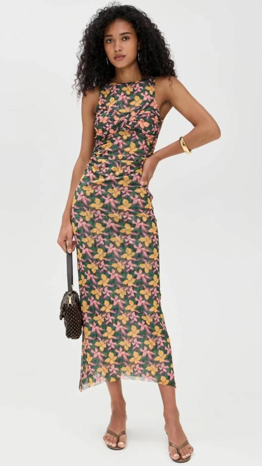 Misa Women's Blythe Floral Summer Dress - Elegant Casual A-Line Outfit for Women