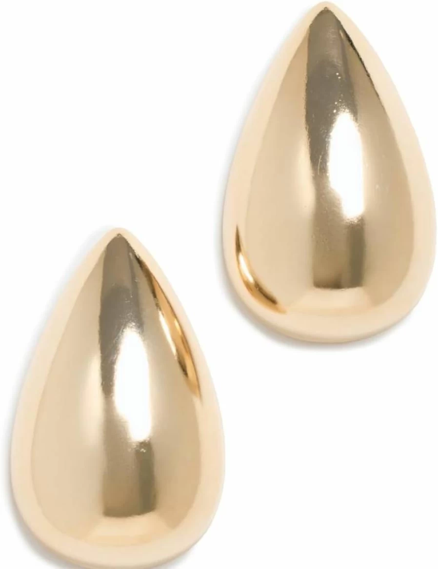 ADINA EDEN Women's Chunky Hoop Earrings - Solid Teardrop Statement Hoops for Women
