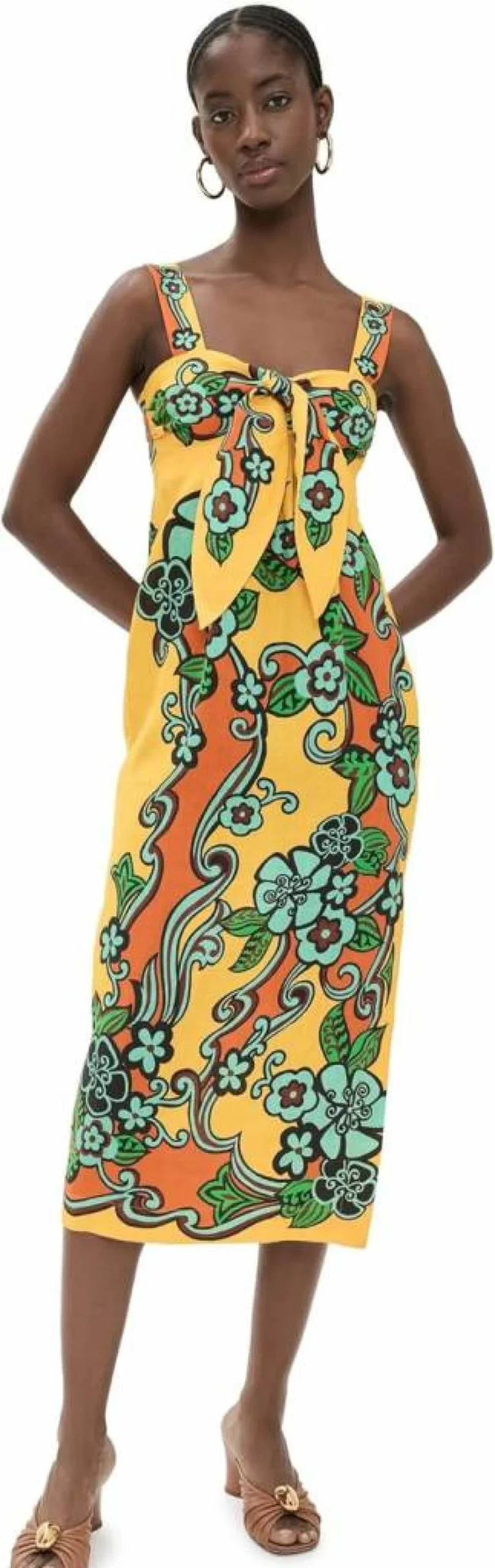 Alemais Women's Flame Print Midi Dress - Boho Chic Summer Dress