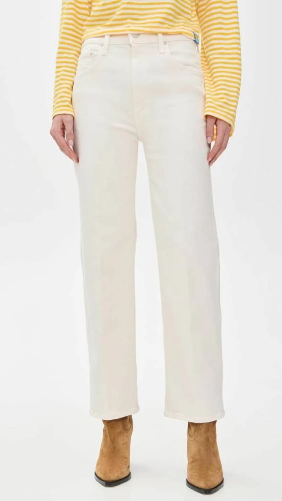 MOTHER Women's The Rambler Ankle Jeans - High-Rise Slim Fit Denim for Women