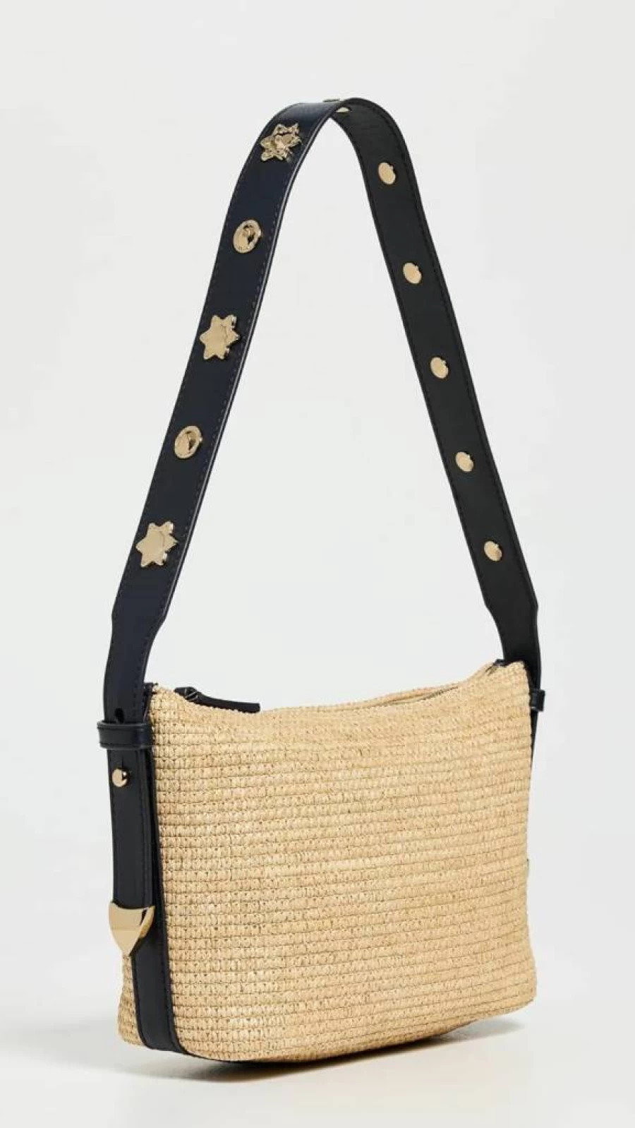 Madewell Women's Sun Medallion Straw Shoulder Bag - Boho Chic Crossbody Purse for Summer