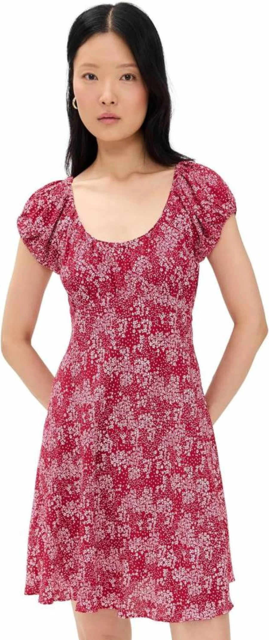 Madewell Women's Scoop Neck Mini Dress in Textured Crepe - Casual Chic Style