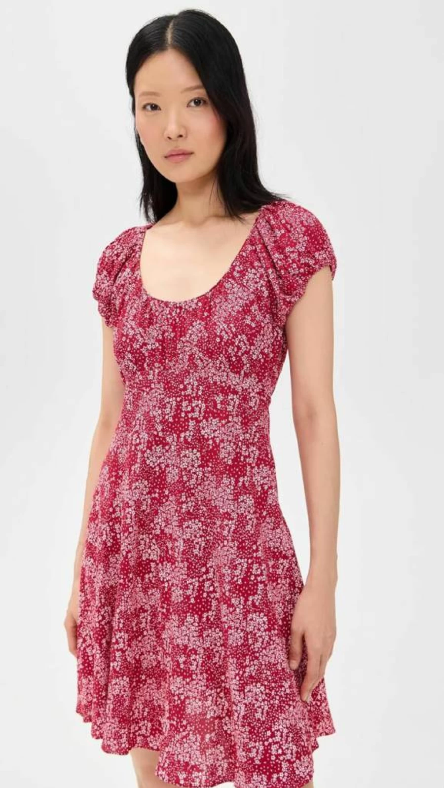 Madewell Women's Scoop Neck Mini Dress in Textured Crepe - Casual Chic Style
