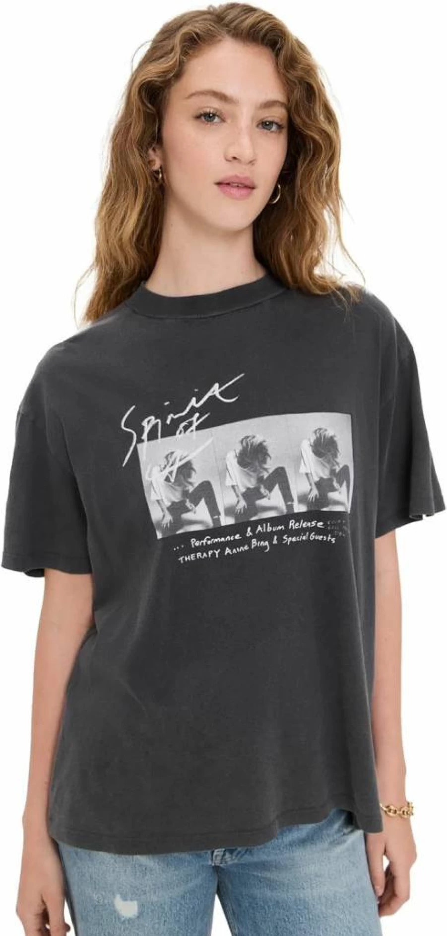ANINE BING Women's Ashton Tee Concert T-Shirt - Soft Cotton Casual Top