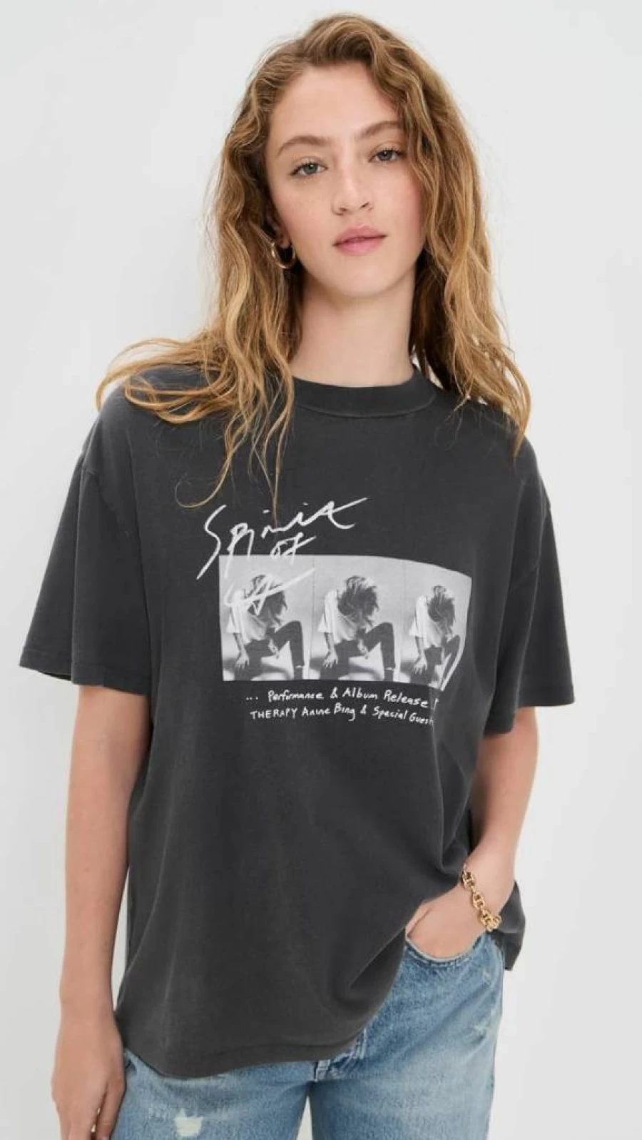 ANINE BING Women's Ashton Tee Concert T-Shirt - Soft Cotton Casual Top