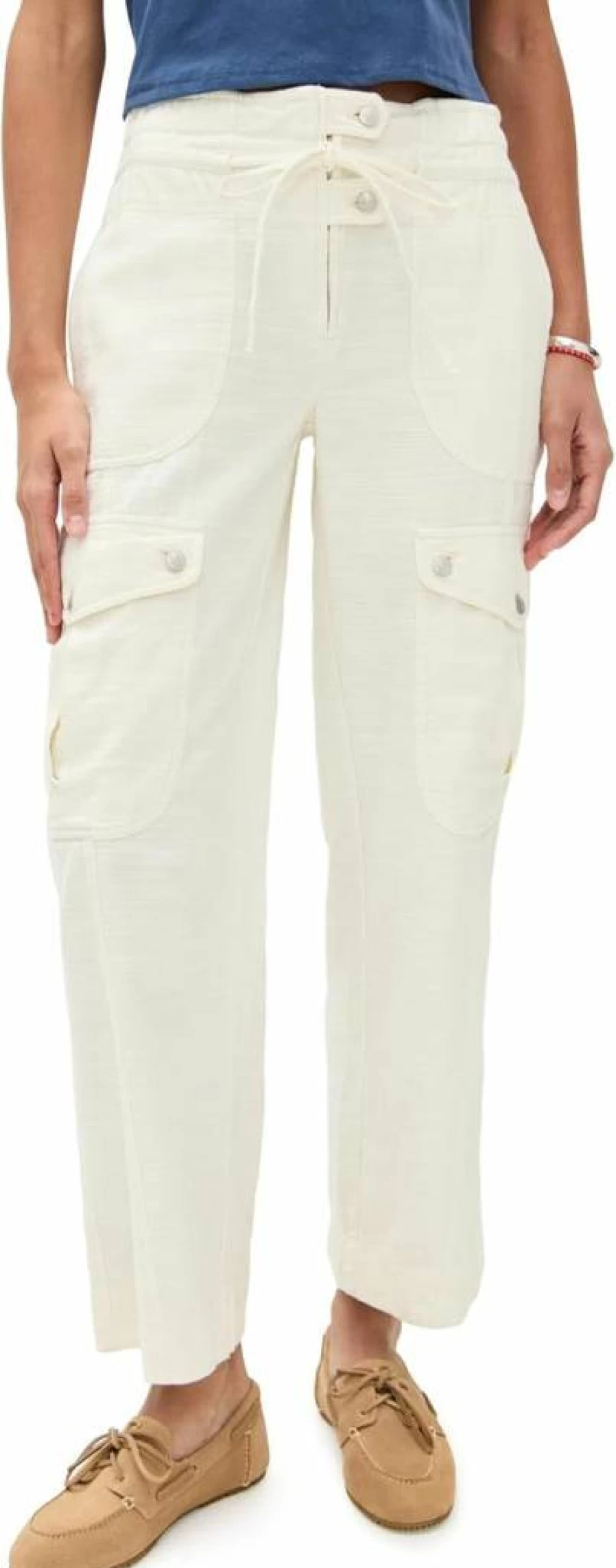 Free Women's Park Ave High-Rise Wide Leg Pants by Free People - Boho Chic Linen Blend Casual Trousers