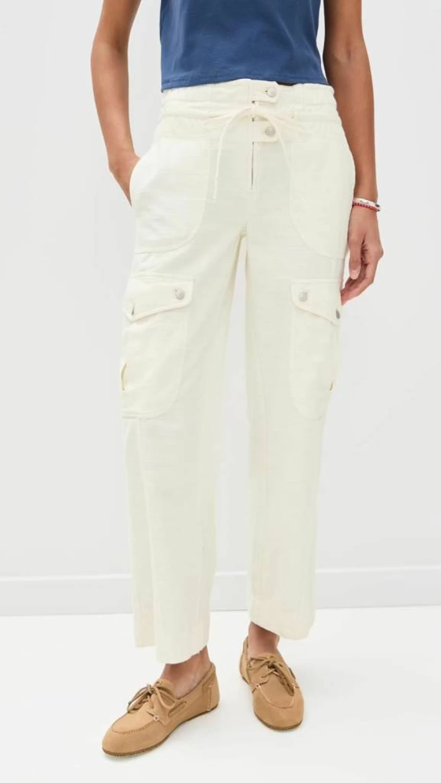 Free Women's Park Ave High-Rise Wide Leg Pants by Free People - Boho Chic Linen Blend Casual Trousers