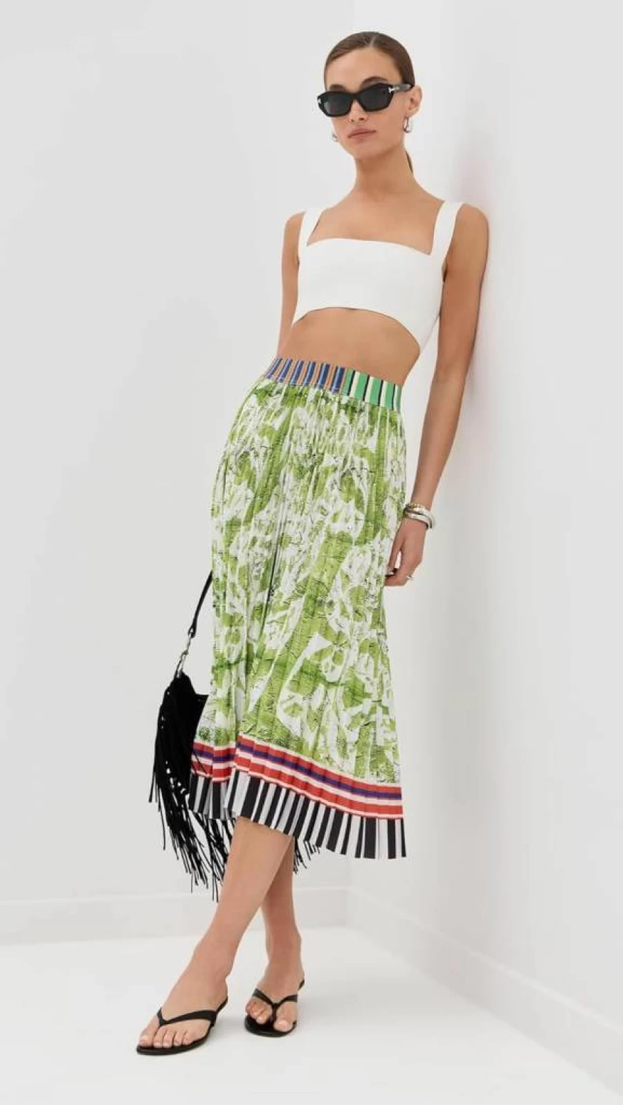 Stella Jean Women's Floral Printed Midi Skirt - Stylish & Elegant Design