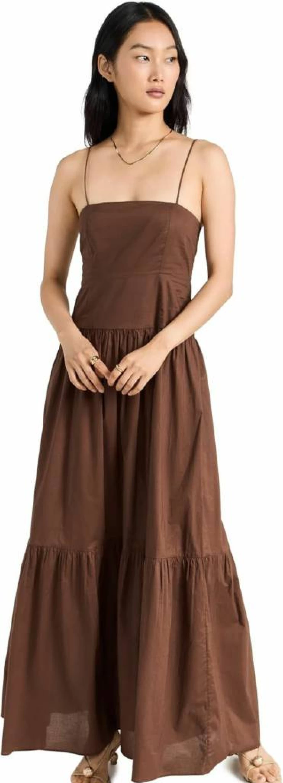 Playa Lucila Women's Square Neck Maxi Dress - Elegant Long Flowy Summer Beach Dress